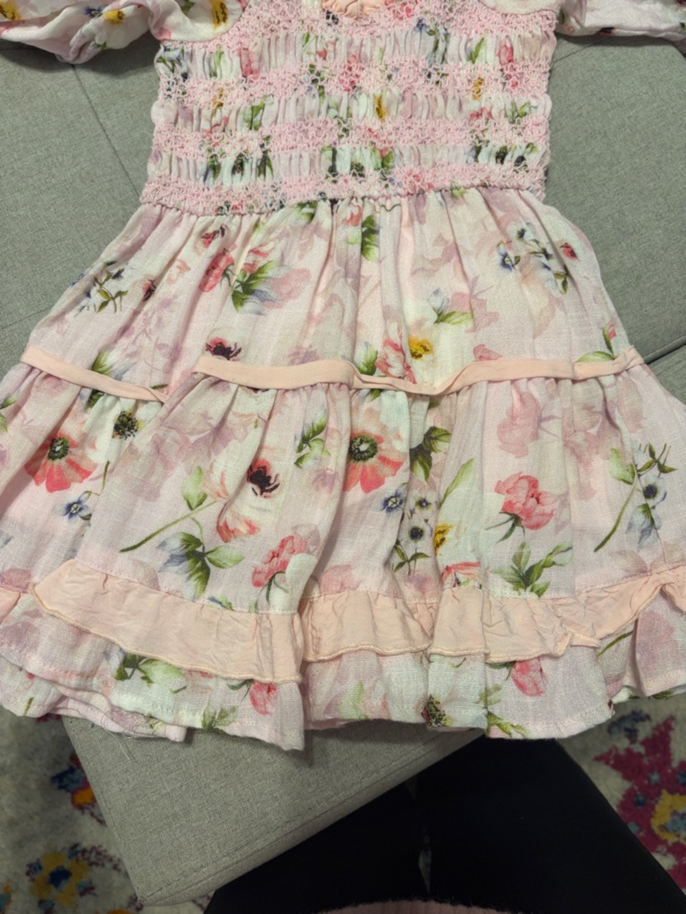Ivy City Co Roselyn Toddler Dress Floral Pink - Picture 4 of 5